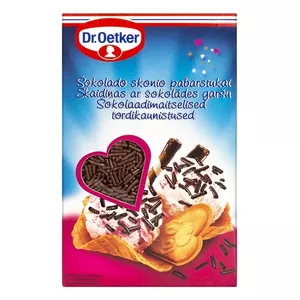 Šokolādes drupatas Dr. Oetker 80 g — dekorācija cepšanai un desertiem