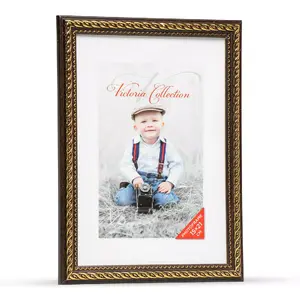 Фоторамка Victoria Collection Victoria Action 4 для фото 15×21 см, черно‑золотая