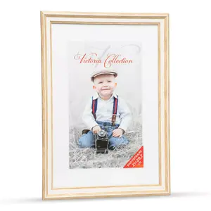 Picture frame Victoria Collection Victoria Action 2 A4 — light brown with white mat