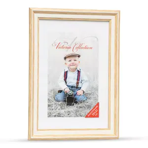 Photo frame Victoria Collection Action 2 — 15x21 cm, light brown and white