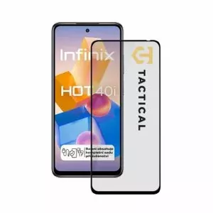 Tactical glass screen protector for Infinix Hot 40i — black, 5D