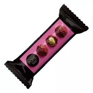Шоколадные трюфели pure chocolate 450-24894 — кремовая начинка с малиновым декором