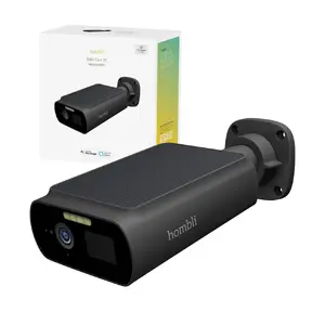 Outdoor wireless security camera Hombli Solar Cam 2K Black HBZC-0100 with solar panel support, 2K resolution