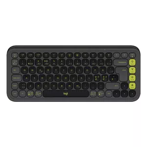 Клавиатура Logitech POP Icon Keys Mini Bluetooth QWERTY — датская/финская/норвежская/шведская раскладка, графит/зелёный