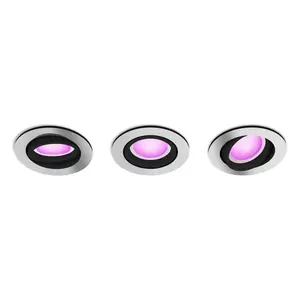 Smart lighting spot Philips 929003809301, Bluetooth interface, aluminium, 4.2 W, 230 V, pack of 3