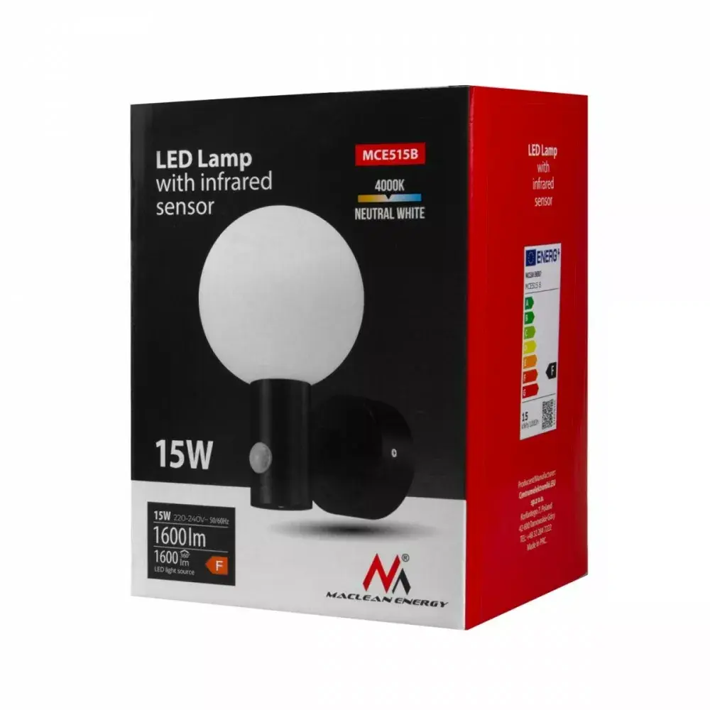 LED lamp MACLEAN MCE515 B with motion sensor Photo 5