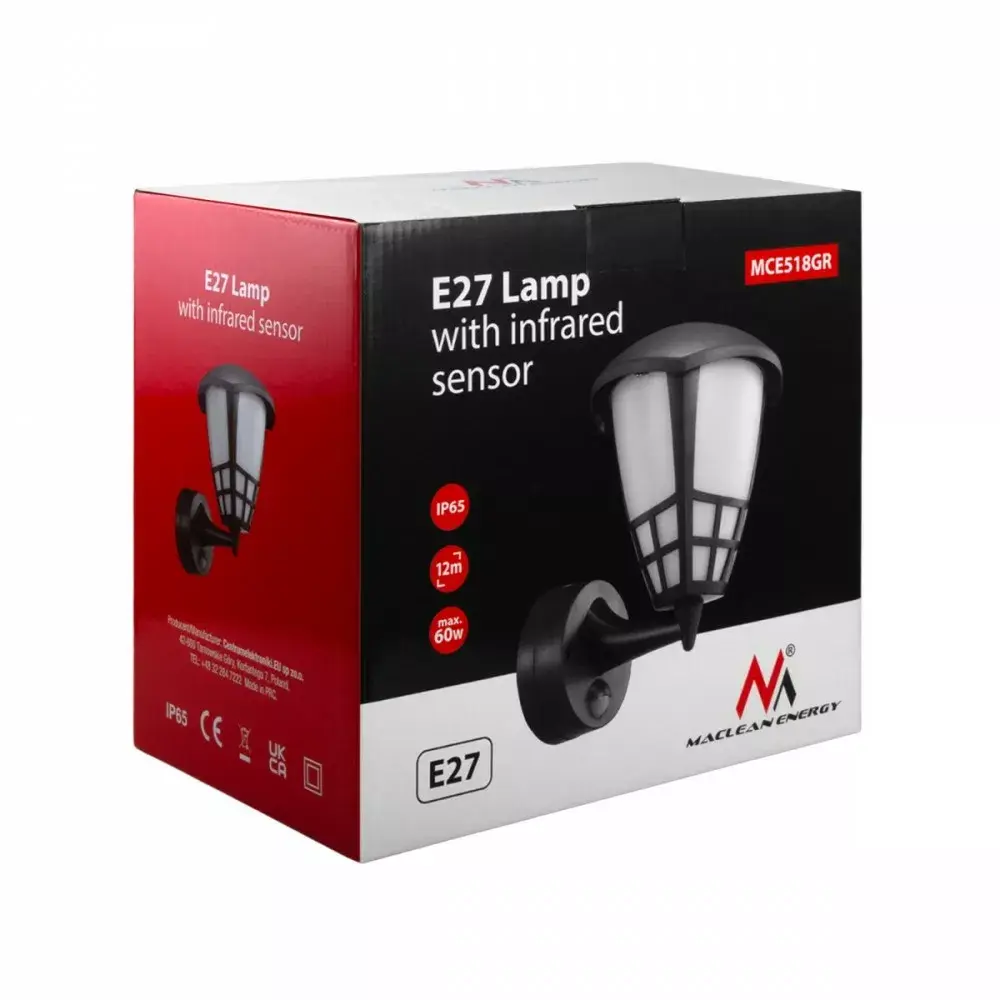 Āra sienas lampa MACLEAN MCE518GR Photo 4