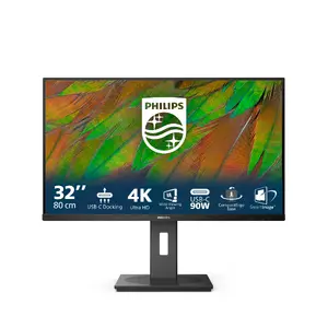 Philips 3000 series 32B1U3900/00 Computer Monitor 31.5" 4K Ultra HD LCD VA 3840 x 2160 Pixels Black Built-in Speakers USB Hub VESA Height Adjustment