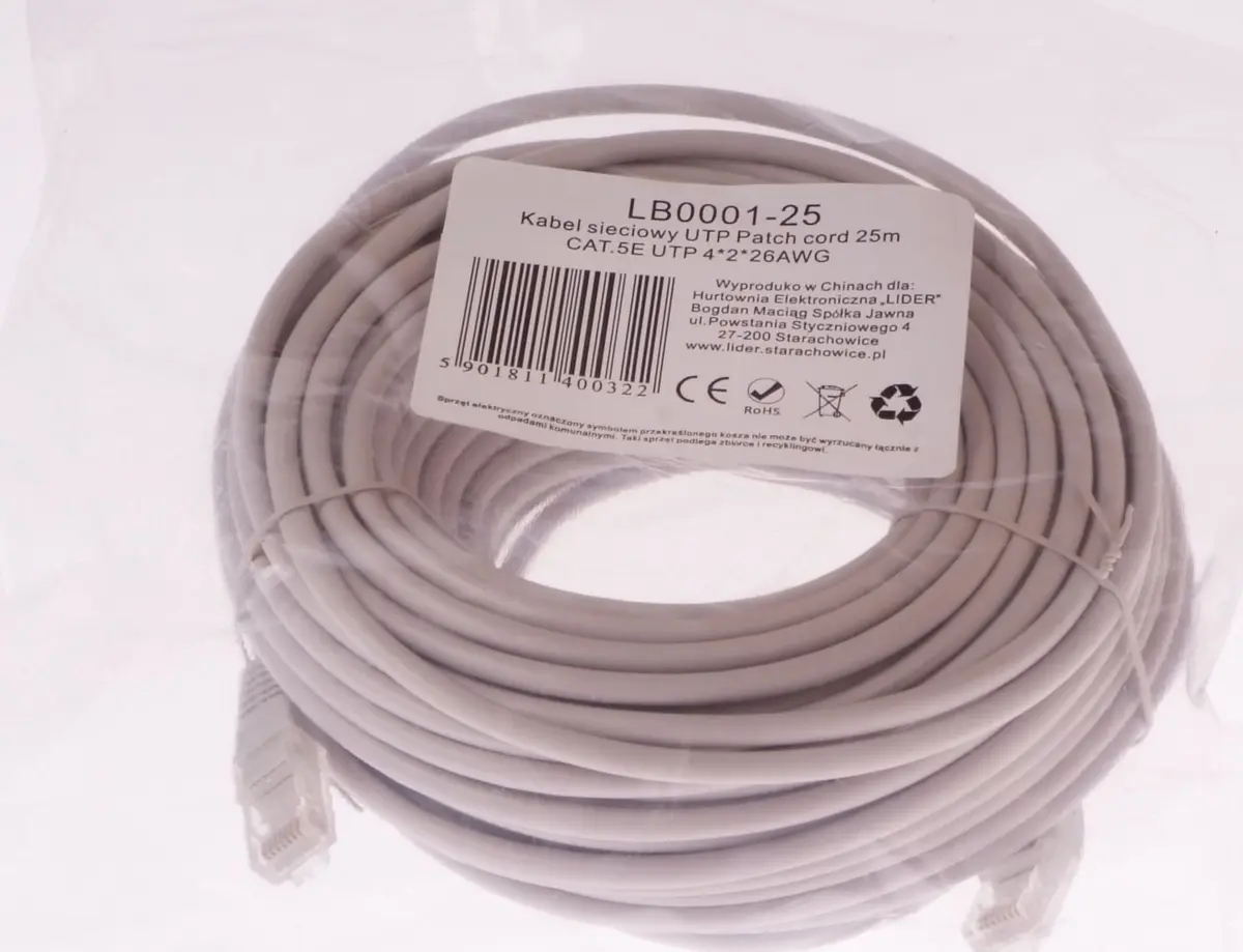 LIBOX UTP 25 m CAT5e 4x2x26AWG kabelis Photo 2
