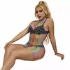 Сетчатое платье SUBBLIME Rainbow высокий ворот без рукавов Photo 3