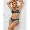 Сетчатое платье SUBBLIME Rainbow высокий ворот без рукавов Photo 10