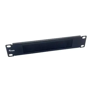 Brush panel Equip 10" 1U Black Steel 25.4mm width