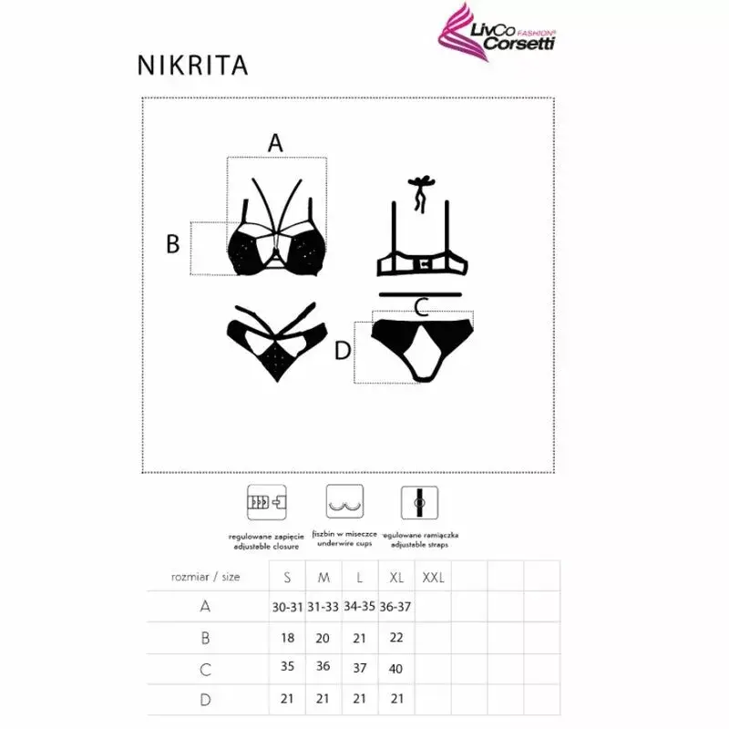 Bra and Panties LIVCO CORSETTI FASHION S NIKRITA LC 90647 Photo 4