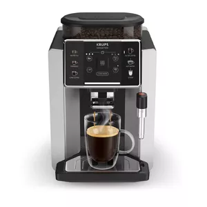 Кофемашина KRUPS Sensation EA910E — полностью автоматическая, бак 1.7 л, встроенная кофемолка, 2 сопла, 1450 Вт
