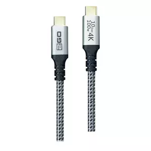 USB cable 2GO 797513 USB 3.2 Gen 2 2 m USB C Silver