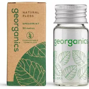 Зубная нить Georganics натуральная Spearmint 50 м, без воска, биоразлагаемая