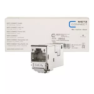 Wire connector RJ-45 Metz 130910-Z Cat6a metallic, pack of 12