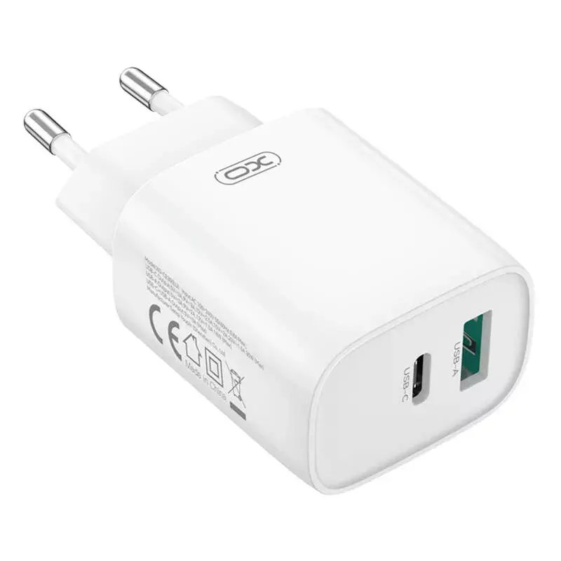 XO CE30 30 Вт зарядное 1×USB-C + 1×USB-A Photo 2