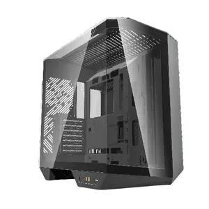 PC Case Darkflash DY470 Full Tower — Black, SPCC, supports ITX/ATX, HDD 3.5"/2.5", 1x rear 120 mm, 120 mm side fans