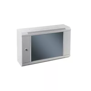 SOMI Networks | 6U, 19" standarta sienas skapis | 6U-60/15SNC | Pelēks | Kabeļu ievadi; salikts | Dziļums: 15 cm