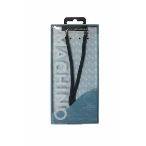 Crossbody strap MACHINO adjustable durable, model MC-LG03, black, length-adjustable, metal clips