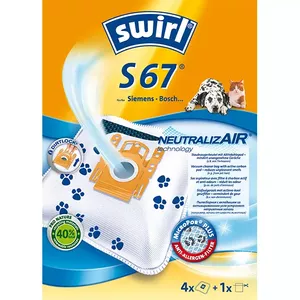 Мешки для пыли SWIRL S67 — универсальные, 4 шт., белые
