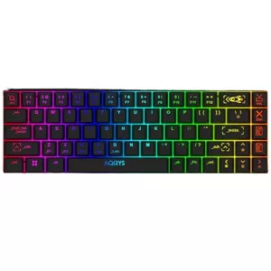Aqirys Mira Gaming Keyboard USB Bluetooth QWERTY 65% Mechanical RGB Black