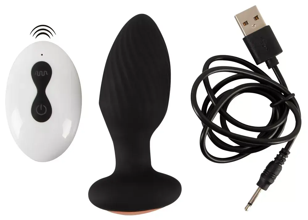 ANOS Silicone Black вращающаяся вибропробка Photo 9