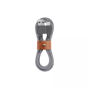 Кабель Native Union Belt 1.2 м Черный Белый Lightning USB A