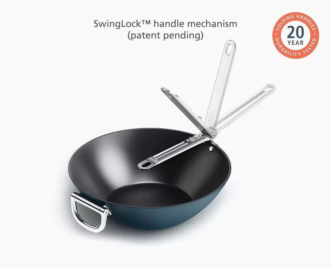 Wok Joseph Joseph Space Folding Handle 32cm Blue Photo 2