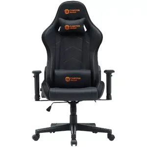 Gaming chair CANYON Irida RGBCH03 RGB Black ergonomic design, adjustable armrests, reclining back