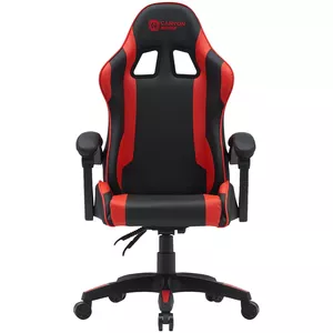Spēļu krēsls CANYON Core SGCH2 — ergonomisks dizains, regulējama augstuma, melni-sarkans