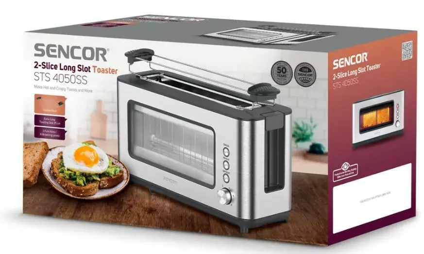 SENCOR STS4050SS toaster 2-slice stainless steel Photo 6