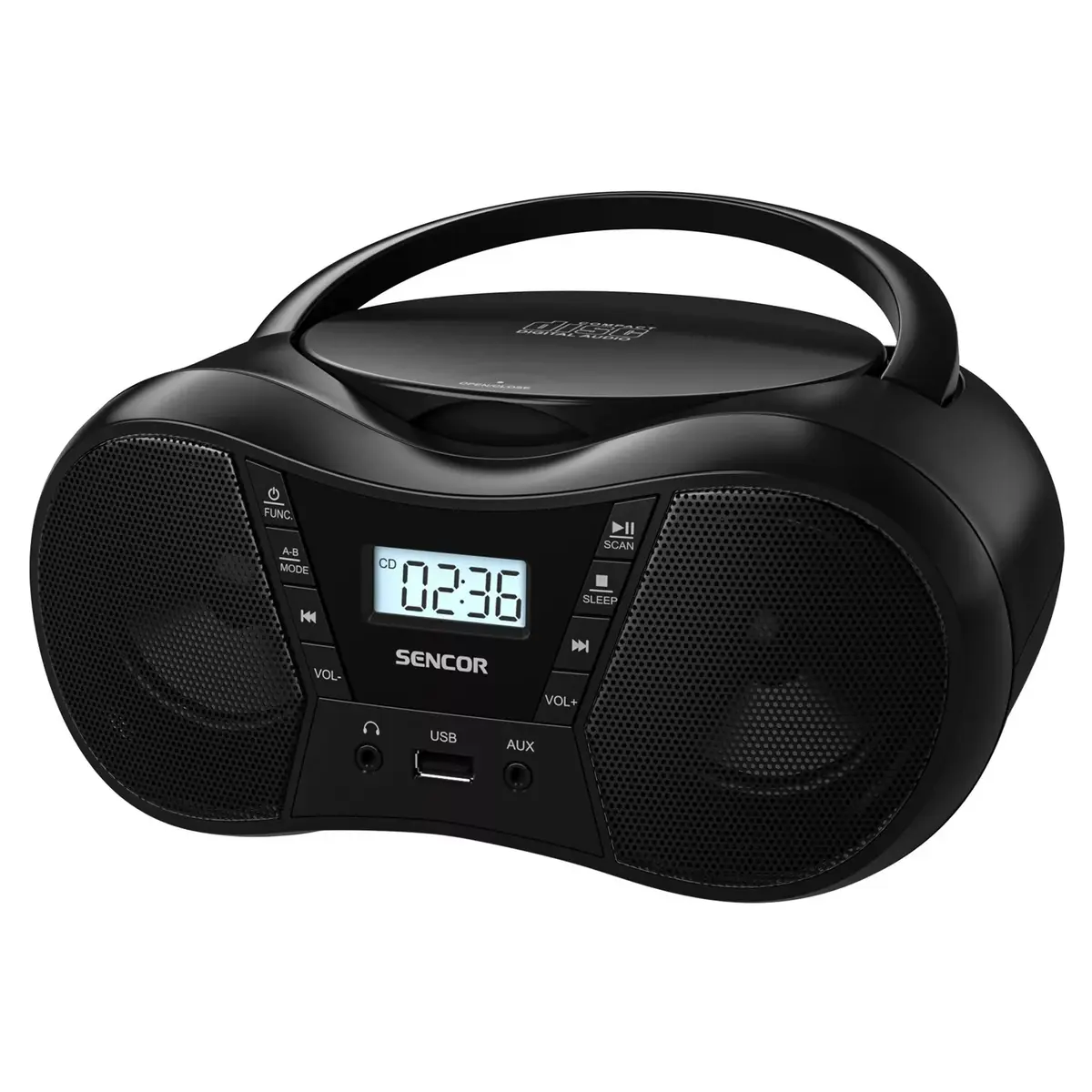SENCOR SPT2300BK boombox — CD, USB, Bluetooth 5.1 Photo 2