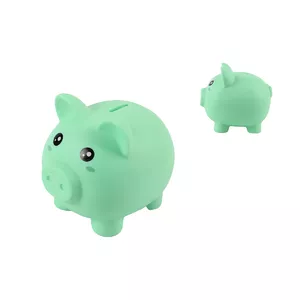 Керамическая копилка I-Total GREEN PIGGY 650-03832 — слот для монет, съемная пробка