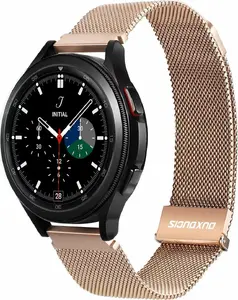 Ремешок dux ducis Magnetic Strap для Samsung Galaxy Watch / Huawei / Honor (20 мм) Миланезе, золотой