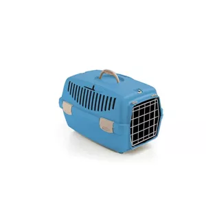 Pet transport cage Stefanplast Gulliver 1 with metal door, 48×32×31 cm, blue