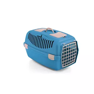 Pet carrier Stefanplast Gulliver 2 with plastic door 55×36×35 cm blue