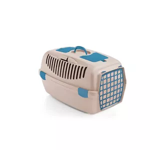 Pet transport cage Stefanplast Gulliver 2 with plastic door 55×36×35 cm white travertine