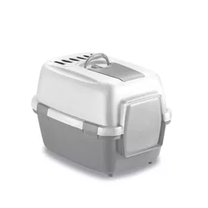 Закрытый лоток для кошек Stefanplast WivaCat 55×40×40 см, бело‑серый