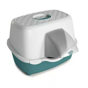 Кошачий туалет Stefanplast Tres Chic Outdoor 56×54,5×39 см бело‑зелёный