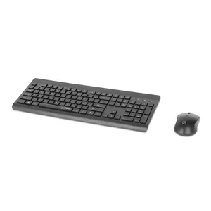 Keyboard Manhattan 180771 Wireless QWERTY Black Mouse Included