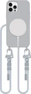 MagSafe Necklace Tech-Protect Magnecklace for iPhone 12 / 12 Pro — Gray, magnetic MagSafe-compatible phone necklace