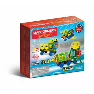 Магнитный конструктор MAGFORMERS City Go Set — 25 магнитных деталей для творческой сборки