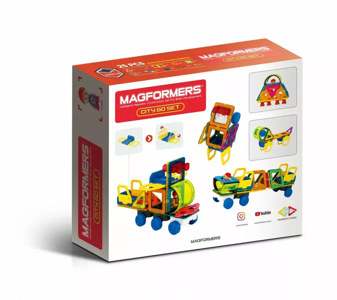 MAGFORMERS City Go Set — 25 магнитных деталей Photo 2