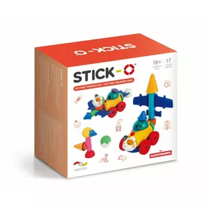 Magnētiskie bloki Stick-o komplekts ar draugiem 17 gab.
