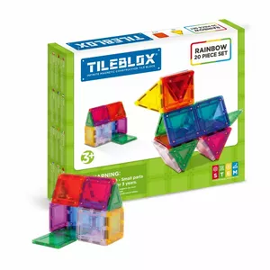 Magnētiskie bloki Tileblox Rainbow komplekts 20 gab.