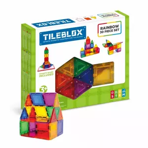 MAGFORMERS Magnetic blocks Tileblox Rainbow set with magnetic board