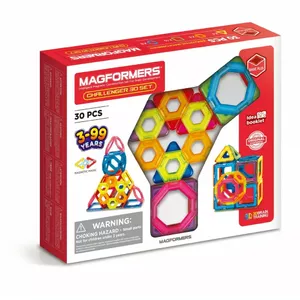 Magnetic construction set MAGFORMERS Challenger — 30 pieces, magnetic geometric tiles