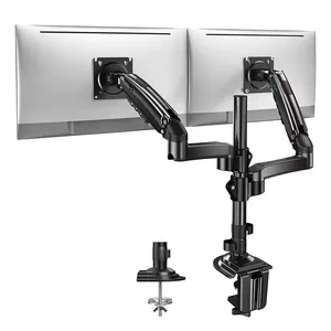Dual monitor mount Huanuo HNDS8 — dual arm for two 13–32" displays, gas spring, VESA 75/100